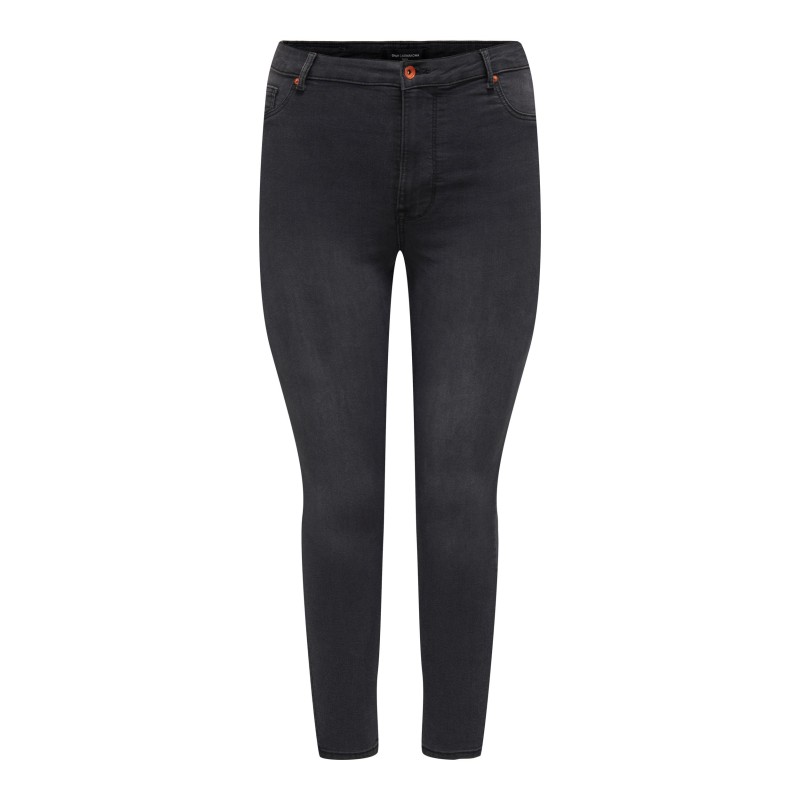 ONLY CARMAKOMA Mila-Iris Højtaljede Skinny Jeans - Washed Black