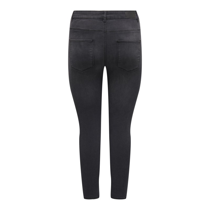 ONLY CARMAKOMA Mila-Iris Højtaljede Skinny Jeans - Washed Black
