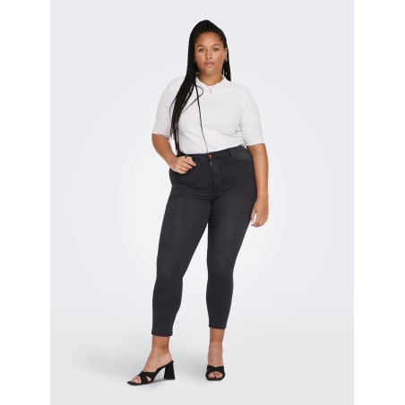 ONLY CARMAKOMA Mila-Iris Højtaljede Skinny Jeans - Washed Black