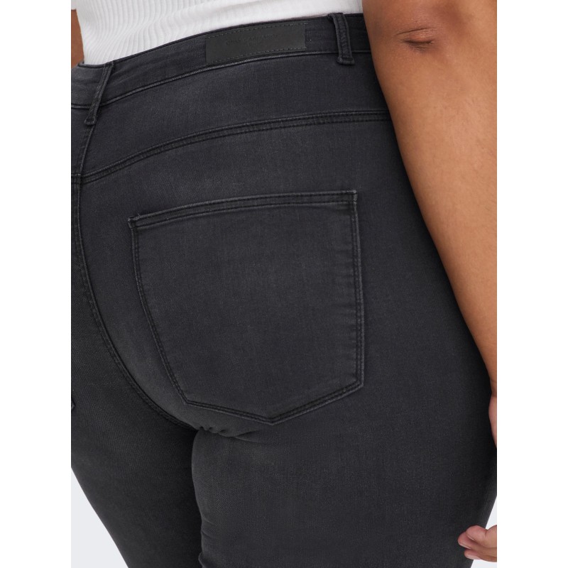 ONLY CARMAKOMA Mila-Iris Højtaljede Skinny Jeans - Washed Black