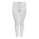 ONLY CARMAKOMA Augusta Højtaljede Skinny Jeans - Hvid