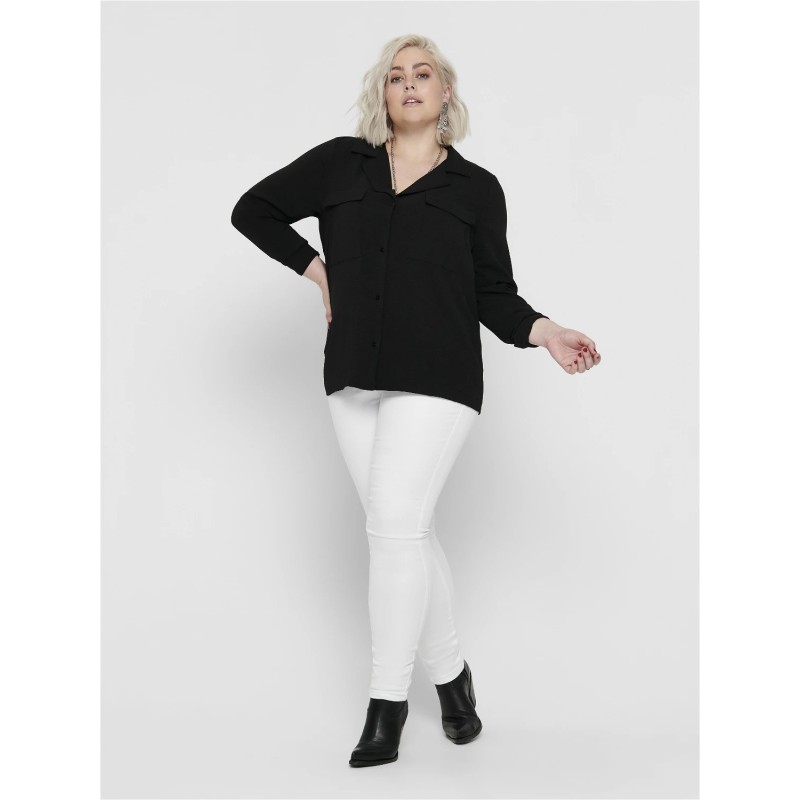 ONLY CARMAKOMA Augusta Højtaljede Skinny Jeans - Hvid