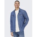 ONLY & SONS Bane Denim Skjorte - Medium Blue Denim