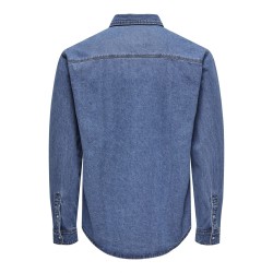 ONLY & SONS Bane Denim Skjorte - Medium Blue Denim