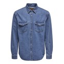 ONLY & SONS Bane Denim Skjorte - Medium Blue Denim