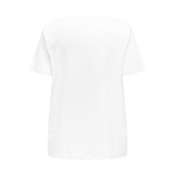 ONLY CARMAKOMA Telly Life Kortærmet Boxy Tee Jrs - Hvid