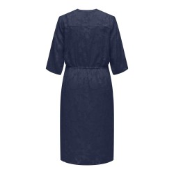 ONLY CARMAKOMA Dellavine 3/4 Shirt Kjole Vævet - Naval Academy