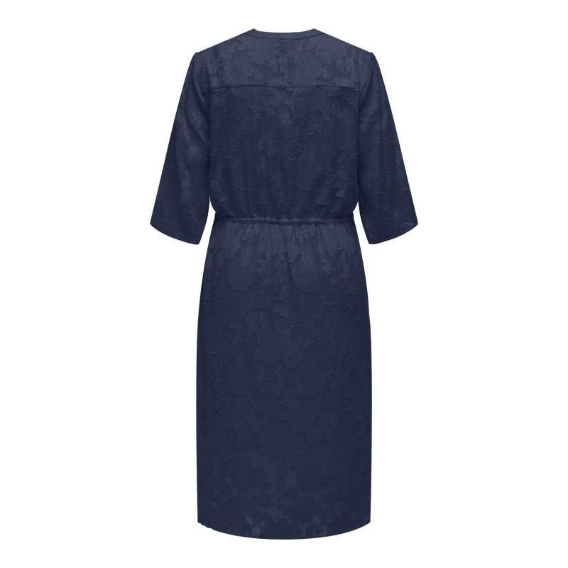 ONLY CARMAKOMA Dellavine 3/4 Shirt Kjole Vævet - Naval Academy