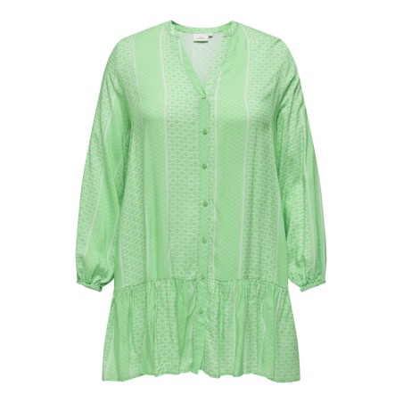 ONLY CARMAKOMA Marrakesh Life Langærmet Knee Kjole Aop - Spring Bouquet