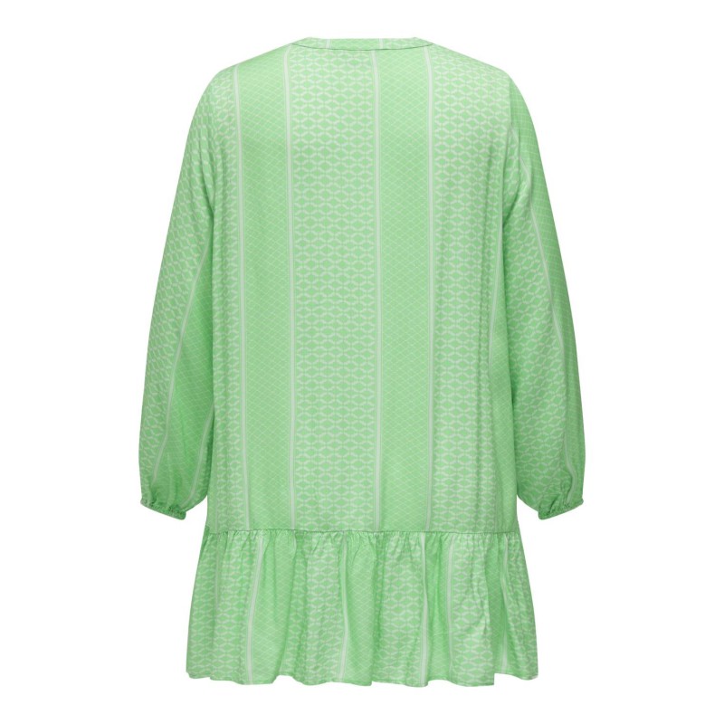 ONLY CARMAKOMA Marrakesh Life Langærmet Knee Kjole Aop - Spring Bouquet