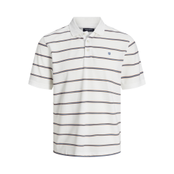 JACK & JONES Jprbluwin Polo Kortærmet Stripe - Cloud Dancer