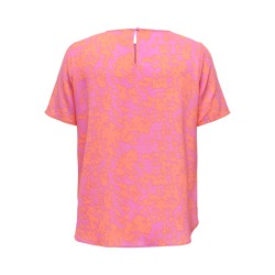 ONLY CARMAKOMA Lux Life Kortærmet Top - Strawberry Moon