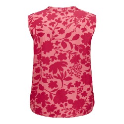 ONLY CARMAKOMA Uranus Life S/L Top Aop - Coral Paradise