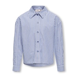 KIDS ONLY Pansy Nina L/S Stribbet Skjorte - Cloud Dancer