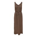 JDY Say S/L Linen Maxi Tie Kjole Vævet Dia - Carafe