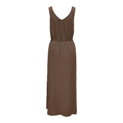 JDY Say S/L Linen Maxi Tie Kjole Vævet Dia - Carafe