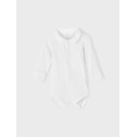 NAME IT Holger Langærmet Polo Body - Bright Hvid