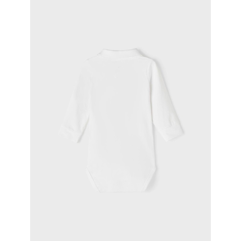 NAME IT Holger Langærmet Polo Body - Bright Hvid
