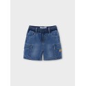 NAME IT MINI Ben Baggy Denim Shorts - Medium Blue Denim
