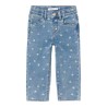 NAME IT Mini Bella Mom Shaped Jeans - Medium Blue Denim / heart