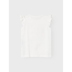 NAME IT Mini Gabby Cats Top Med Flæseærmer - Jet Stream