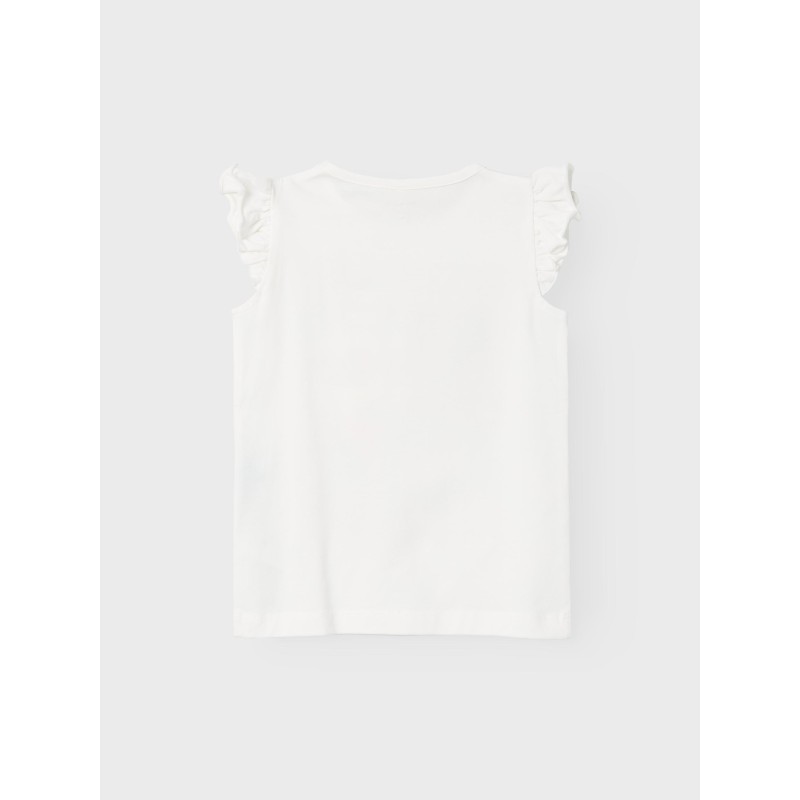 NAME IT Mini Gabby Cats Top Med Flæseærmer - Jet Stream