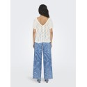 ONLY Becca Life Kortærmet V-Neck Top Cc Knt - Cloud Dancer