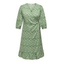 ONLY CARMAKOMA Livia 3/4 Wrap Midi Kjole Vævet - Willow Bough