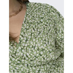 ONLY CARMAKOMA Livia 3/4 Slå-Om Midi Kjole - Willow Bough