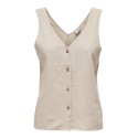 JDY Say S/L Hør Top - Oatmeal