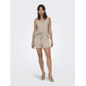 JDY Say S/L Hør Top - Oatmeal