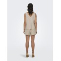 JDY Say S/L Hør Top - Oatmeal