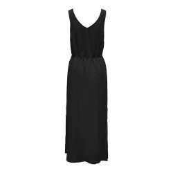 JDY Say S/L Linen Maxi Tie Kjole Vævet Dia - Sort