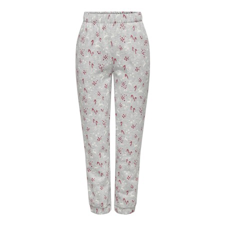 ONLY Christmas Bukser Aop Swt - Light Grey Melange