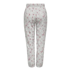 ONLY Christmas Bukser Aop Swt - Light Grey Melange