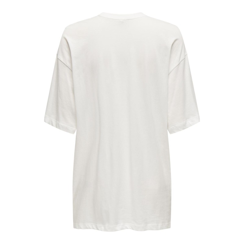 ONLY Santa Life Oversize S/S Top Xmas Jrs - Cloud Dancer