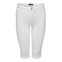 ONLY CARMAKOMA Augusta Højtaljede Skinny Denim Knickers White - Hvid