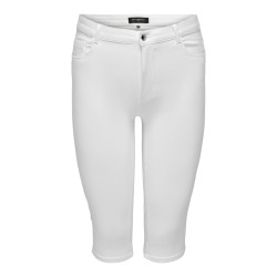 ONLY CARMAKOMA Augusta Højtaljede Skinny Denim Knickers White - Hvid