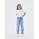 NAME IT Nkfrose Højtaljede Straight Jeans 9222-Be - Medium Blue Denim