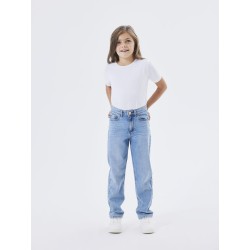 NAME IT Nkfrose Højtaljede Straight Jeans 9222-Be - Medium Blue Denim