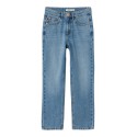 NAME IT Kids Rose HW Straight Jeans - Medium Blue Denim