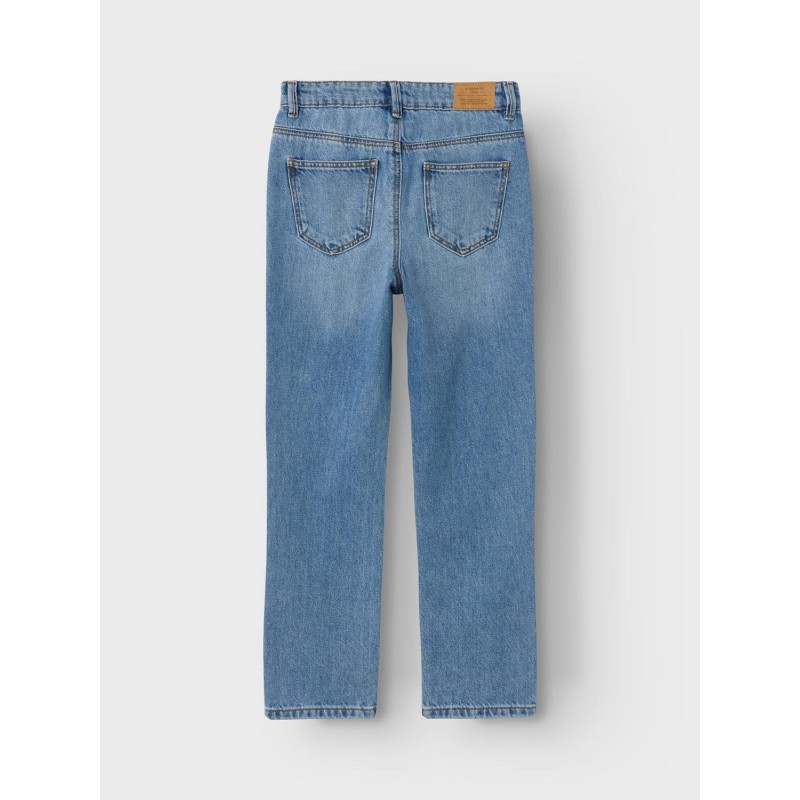 NAME IT Kids Rose HW Straight Jeans - Medium Blue Denim