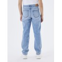 NAME IT Kids Rose HW Straight Jeans - Medium Blue Denim