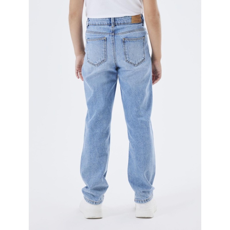 NAME IT Kids Rose HW Straight Jeans - Medium Blue Denim