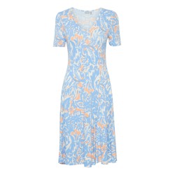 FRANSA Jersey Kjole Med Print - Hydrangea