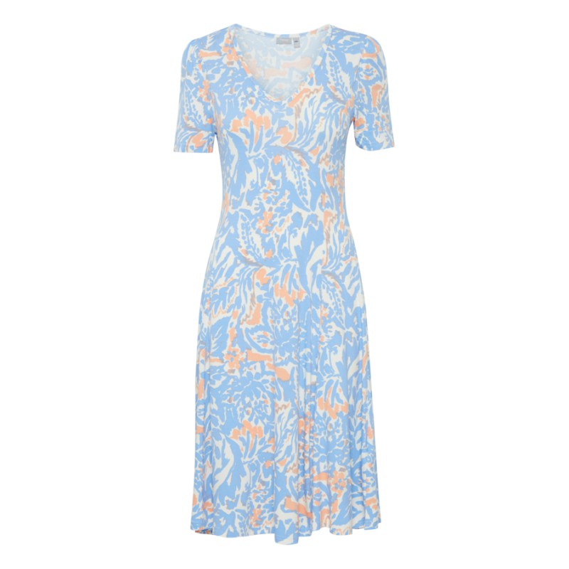 FRANSA Jersey Kjole Med Print - Hydrangea