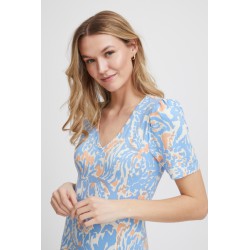 FRANSA Jersey Kjole Med Print - Hydrangea