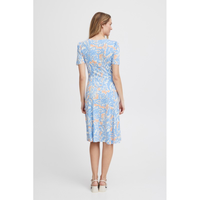 FRANSA Jersey Kjole Med Print - Hydrangea