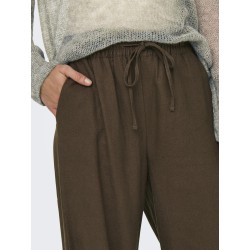 JDY Say HW Linen Wide Bukser - Carafe