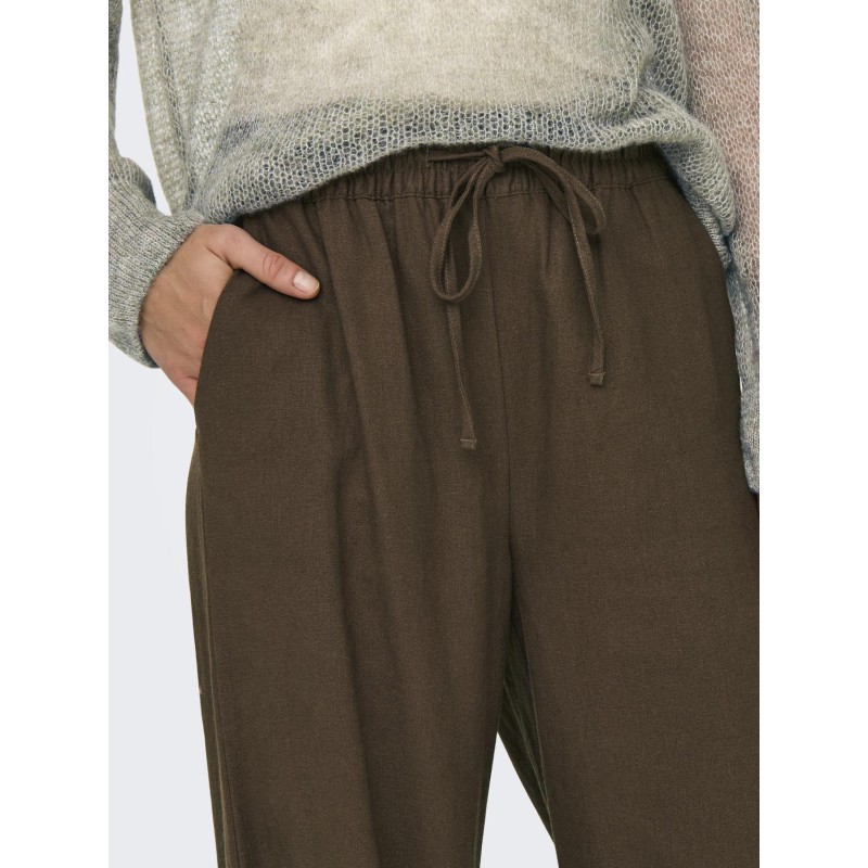 JDY Say HW Linen Wide Bukser - Carafe